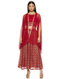 Aurelia WomenS Georgette Regular Fit Top (20Fed10268-501624_T-Red_Small)