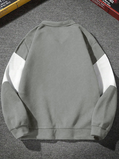 Noble Monk MenS Baggy Fit Sweatshirt | Drop Shoulder Oversized Sweatshirt | Long Sleeve Zip With Collared Sweatshirts For MenS