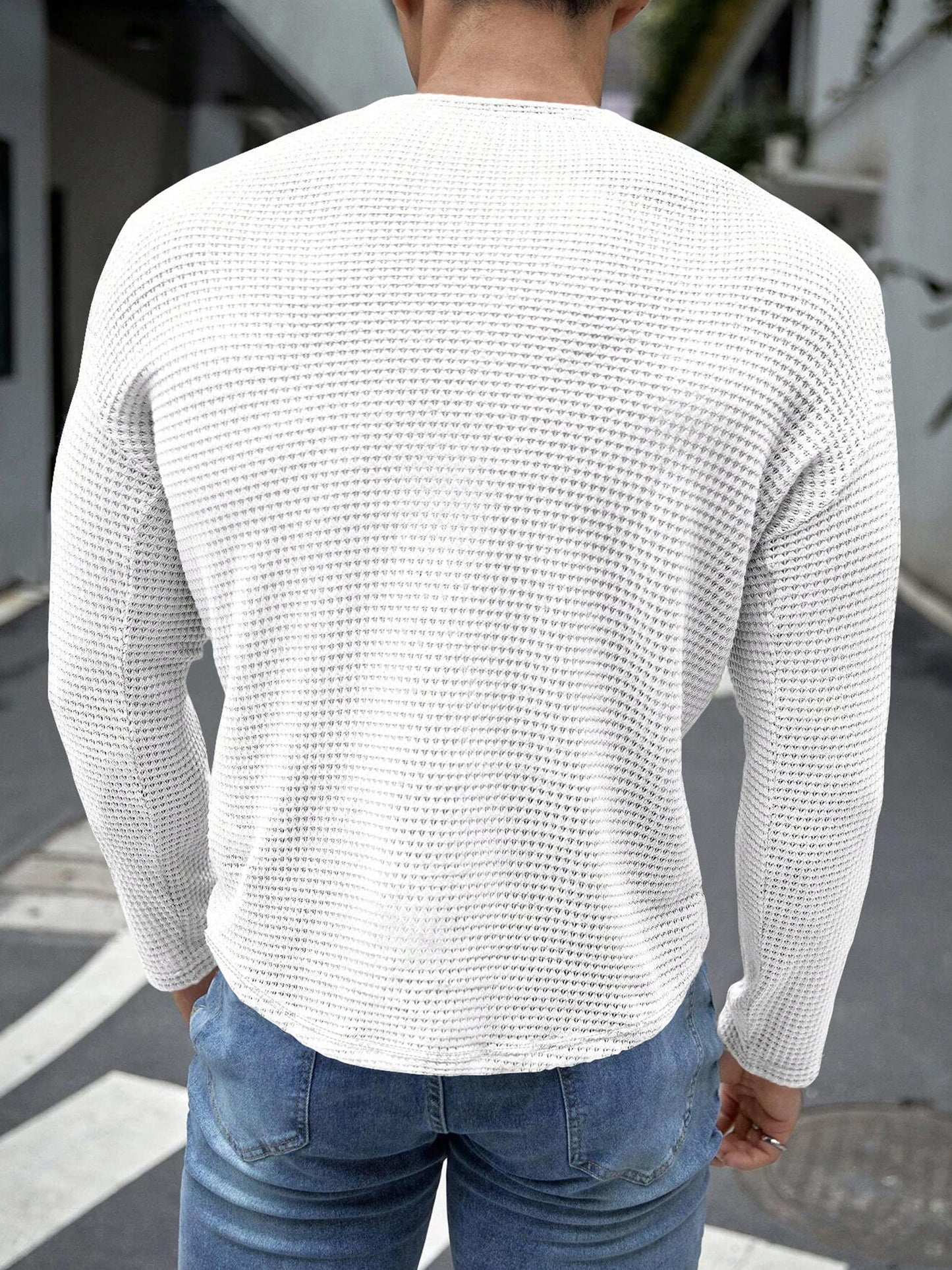 Noble Monk MenS Relax Fit Cottonblend Full Sleeve Solid T-Shirt For Men |Round Neck Full Sleeve T Shirts For Men White