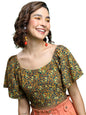 Ketch WomenS Regular Fit Tops (Khtp000412_Mustard Blue Multi