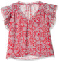 Pepe Jeans Women Polyester Regular Fit Floral Printed Tops,Multicolour,Medium
