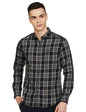 The Indian Garage Co Men Black Checkered Slim Fit Casual Shirt