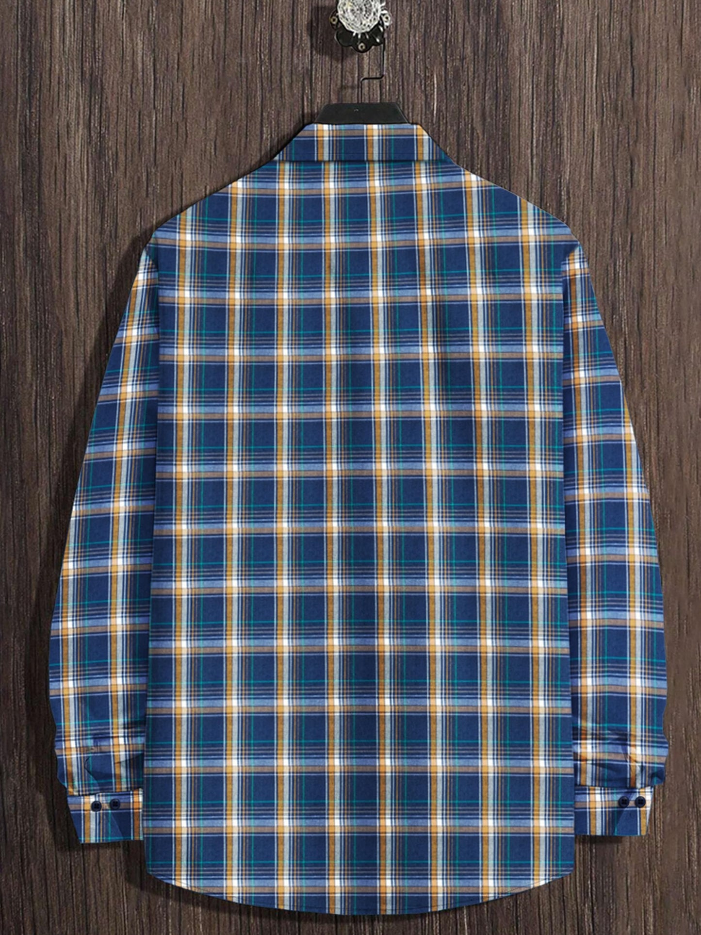 Noble Monk MenS Regular Long Sleeve Cotton Check Shirt | Casual Shirt With Spread Collar