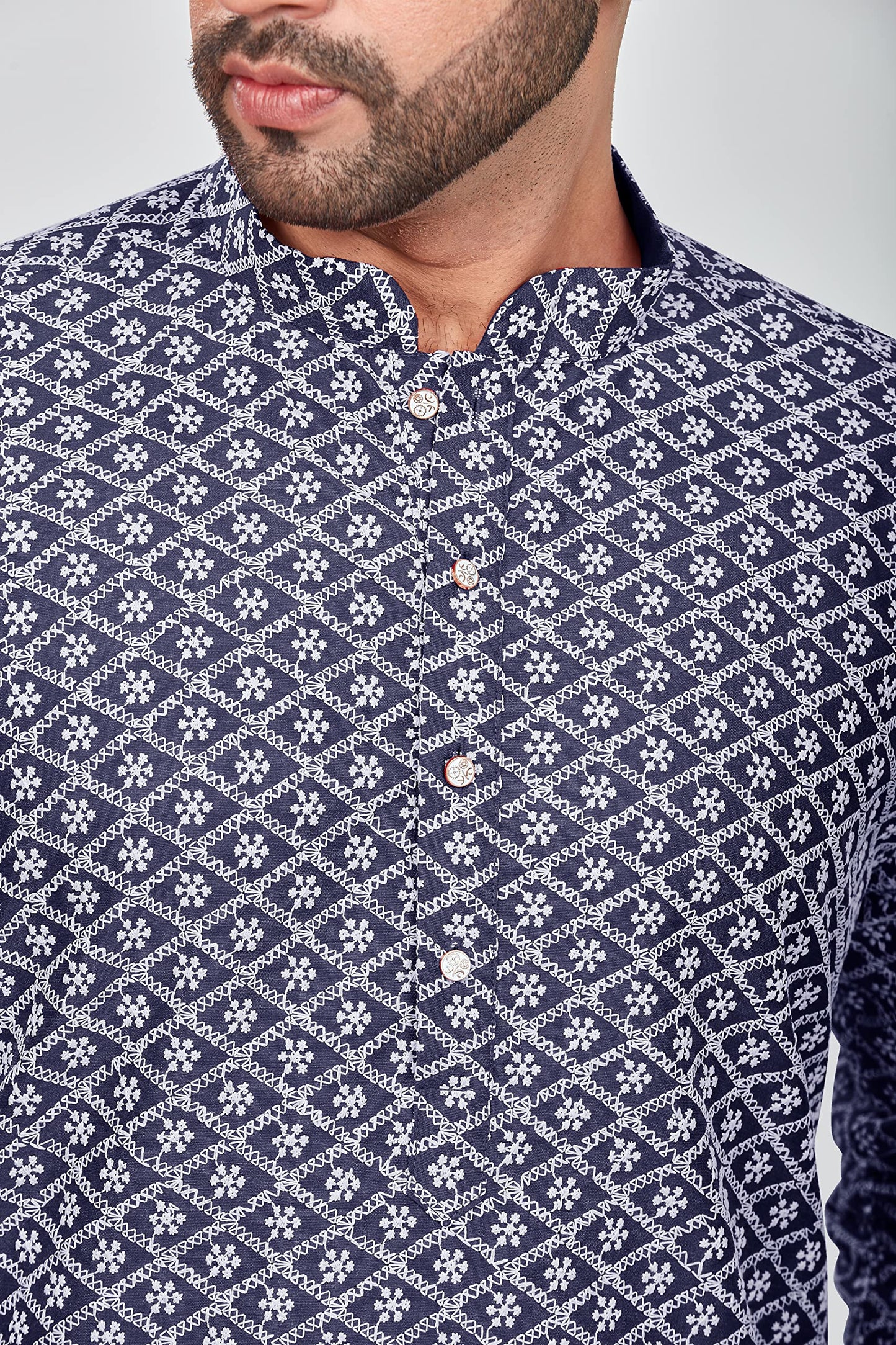 Be Active MenS Embroidered Lucknowi Grey Kurta Set || Men Kurta Pajama || Men Kurta Pajama Set || Kurta Pajama For Men (Rfsk001