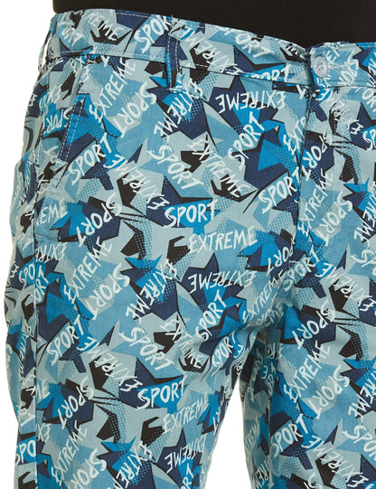 The Indian Garage Co Men Slim Fit Printed Mid-Rise Shorts