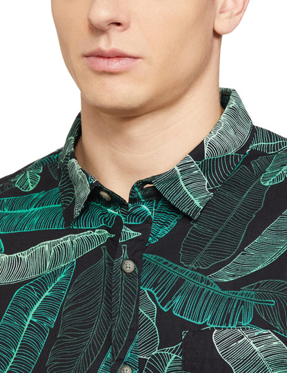 Ketch MenS Slim Fit Shirt (Khsh000513_Black