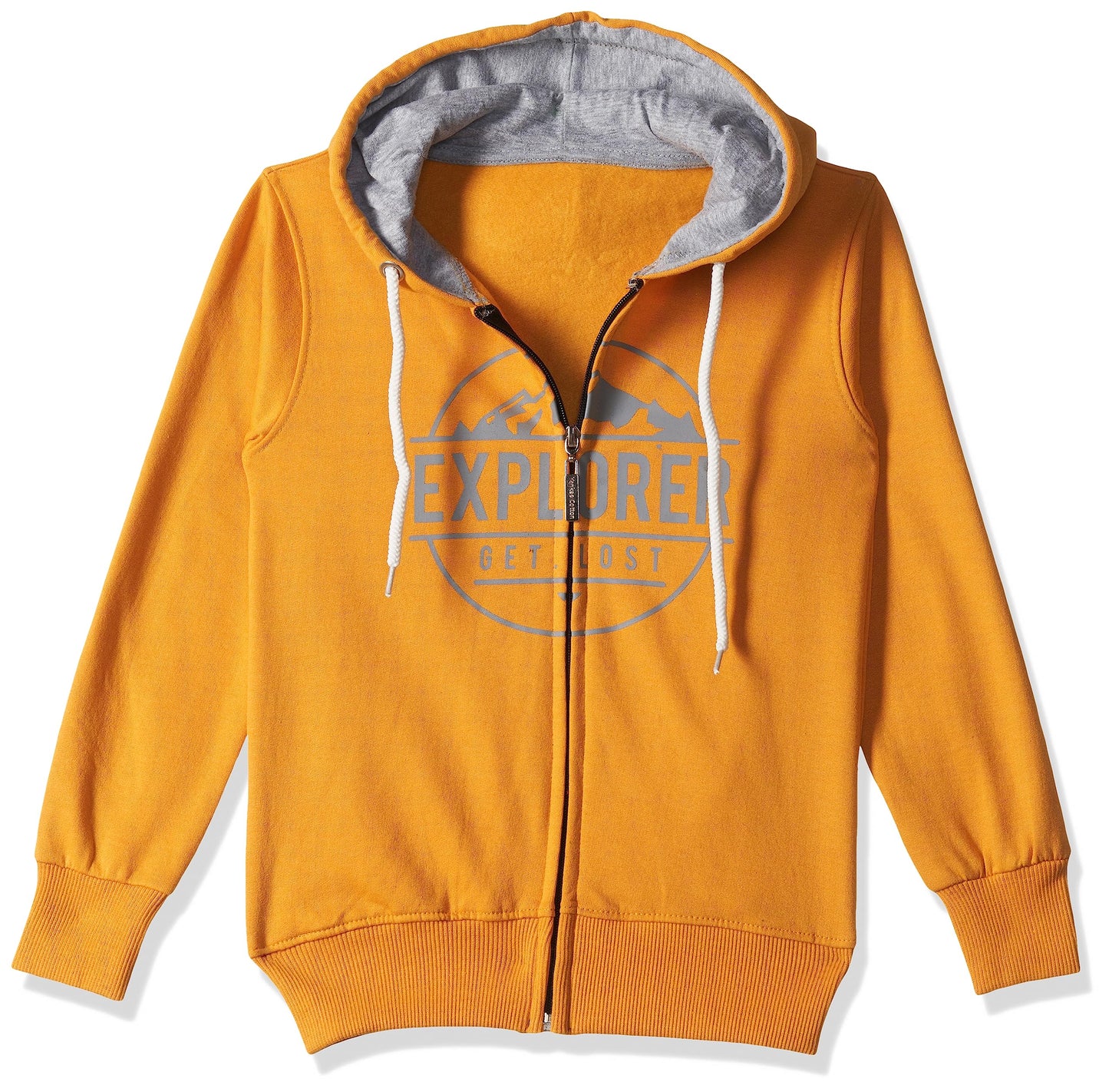 T2F Cotton Hooded Neck Regular Fit Hoodie (Boys-SS_35_Yellow