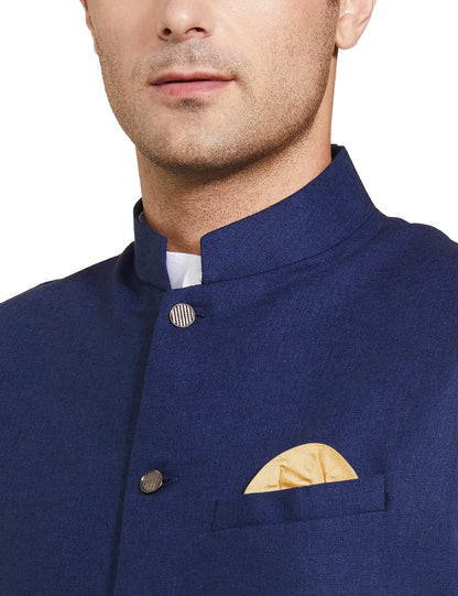 BE ACTIVE Mens Solid Linen Blend Kurta Pyjama 3 Piece Set || Men Kurta Pajama With Modi Jacket || Kurta Pajama Nehru Jacket For