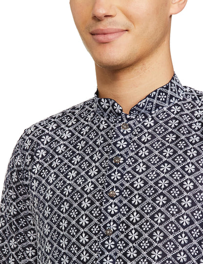 Be Active MenS Traditional Embroidered Lucknowi Full Sleeves Kurta || Cotton Kurta For Men || Men Kurta For Wedding || Kurta Fo