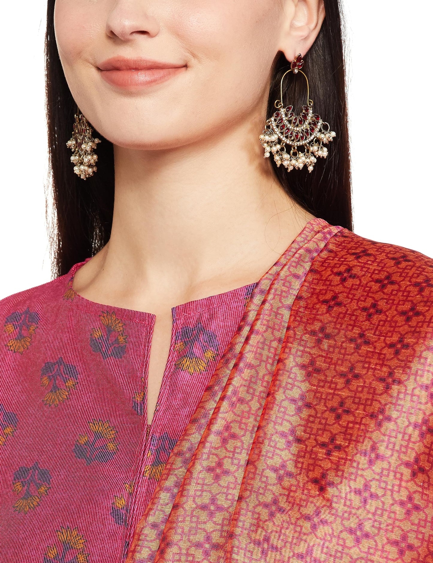 Ketch WomenS Polyester Blend Kurta&Pant&Duppata (Khk3000803_Pink
