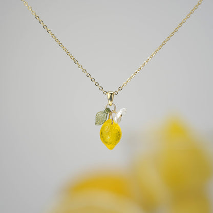 Custom Lemon Necklace | Design Your Own 14K Gold/925 Silver Plated Lemon Citrus Fruit Necklace