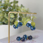 Handmade Blueberry Earrings | Resin Art Cluster Small Wildberry Fruit Earrings