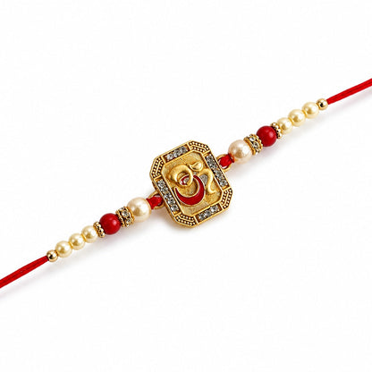 Premium Designer Om Rakhi for Brother – Rakhi Thread, Rakhi Bracelet, Traditional Raksha Bandhan Gift for Bhaiya
