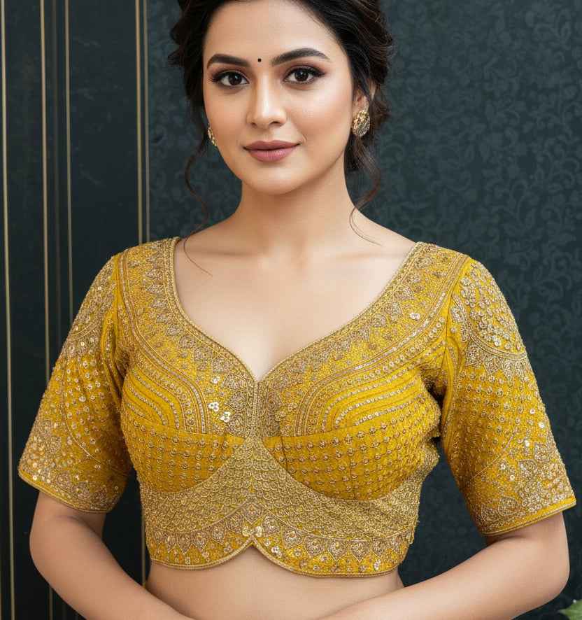 Heavy embroidery work blouse