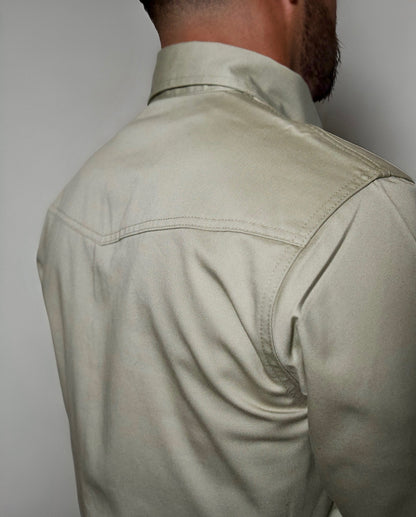 FR Western Style Pearl Snap - Khaki