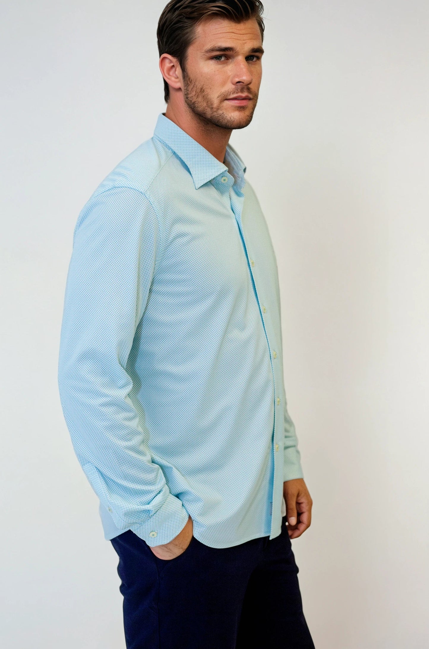 Studio Dot Dress Shirt 2-Pack - Teal/Blue