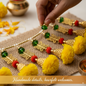 STORE INDYA Artificial Marigold Garland with Swastik, Yellow 36 Inch Traditional Toran for Door and Wall Decoration