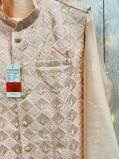 Silk kurta pajama with jacket