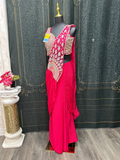 Readymade chiffon saree