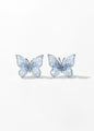 Crystal Blue Butterfly Earrings