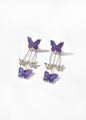 Purple Butterfly Earrings