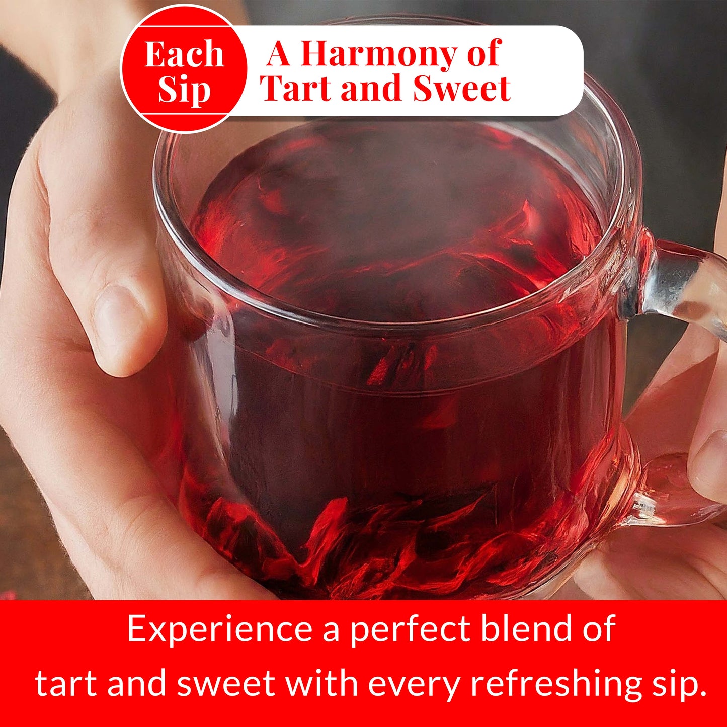 Akshit 50 Hibiscus Tea Bags, Pure Hibiscus Tea, Te De Hibisco from 100% Dried Hibiscus Flowers, Caffeine Free, Sugar Free, Stress Relieving & Energy Tea