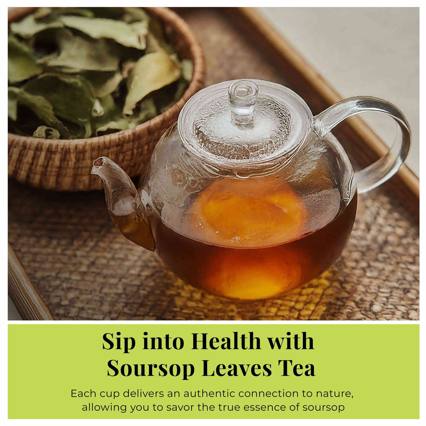 200+ Whole Dried Soursop Leaves – 2.6 oz , 100% Natural Soursop Tea (Graviola Leaves), Caffeine-Free Herbal Tea (Hoja Guanabana)