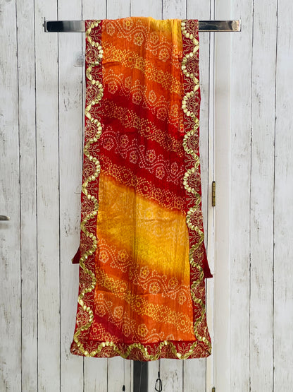 Gota Patti Bandhani dupatta