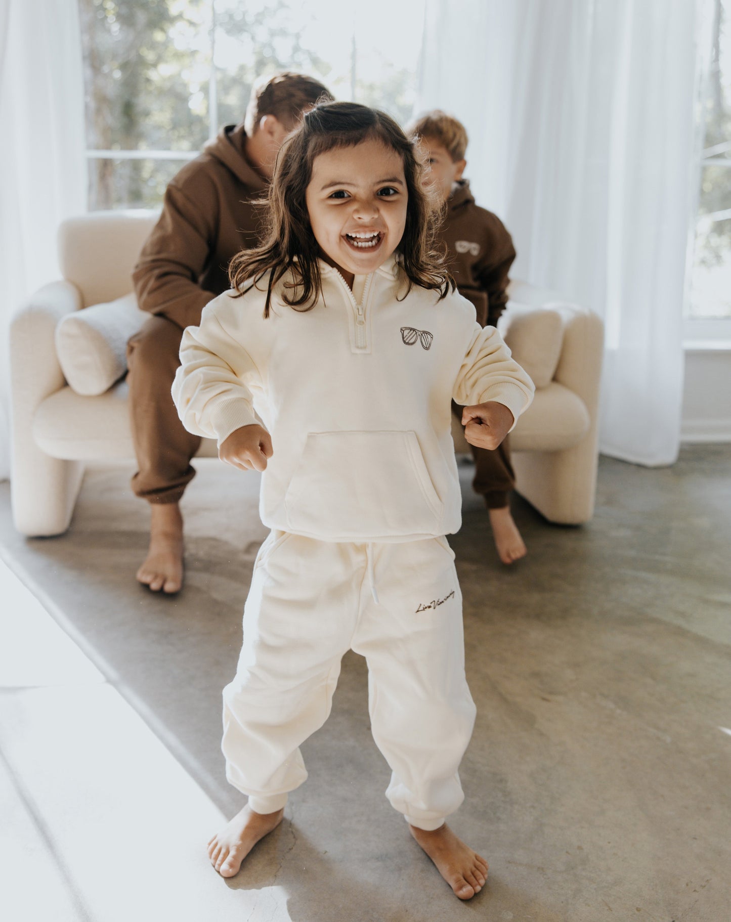 KIDS Family Sweat Set - Cream