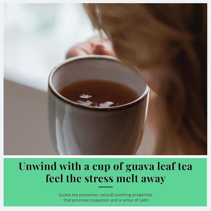 Guava Leaf Tea - 50 Bags, 100% Pure Guava Leaves (Té De Hoja de Guayaba ) Stress Relieving, Herbal Tea- Non-GMO, Vegan, Caffeine-Free