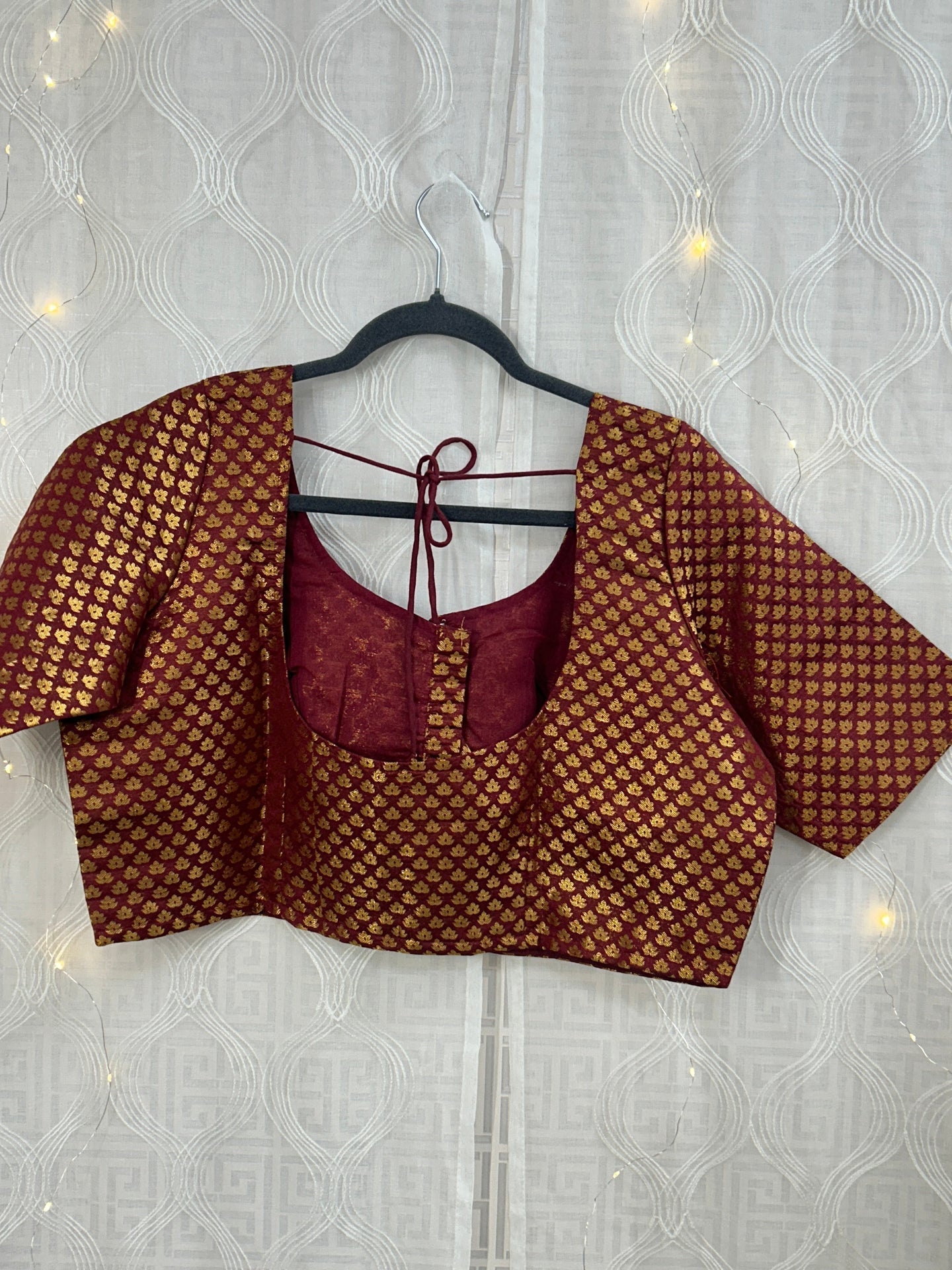 Dark maroon Brocade blouse