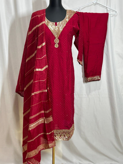 Silk party wear suit