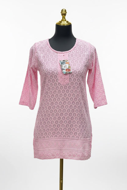 Chikankari short kurti