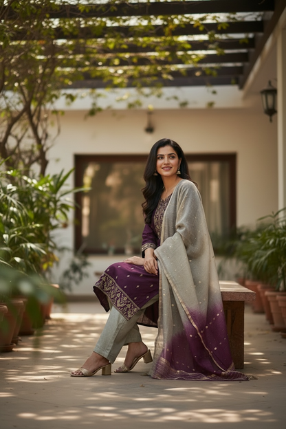 Silk salwar kameez set