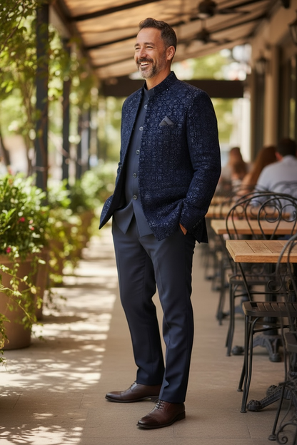 Velvet jodhpuri set | Indo western sherwani