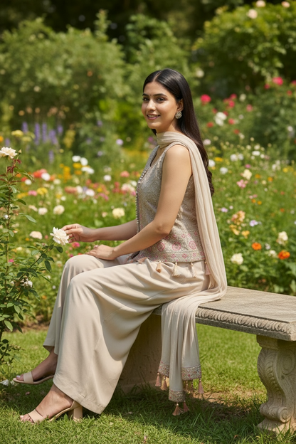 Crop top set / party wear Kurti Plazzo set