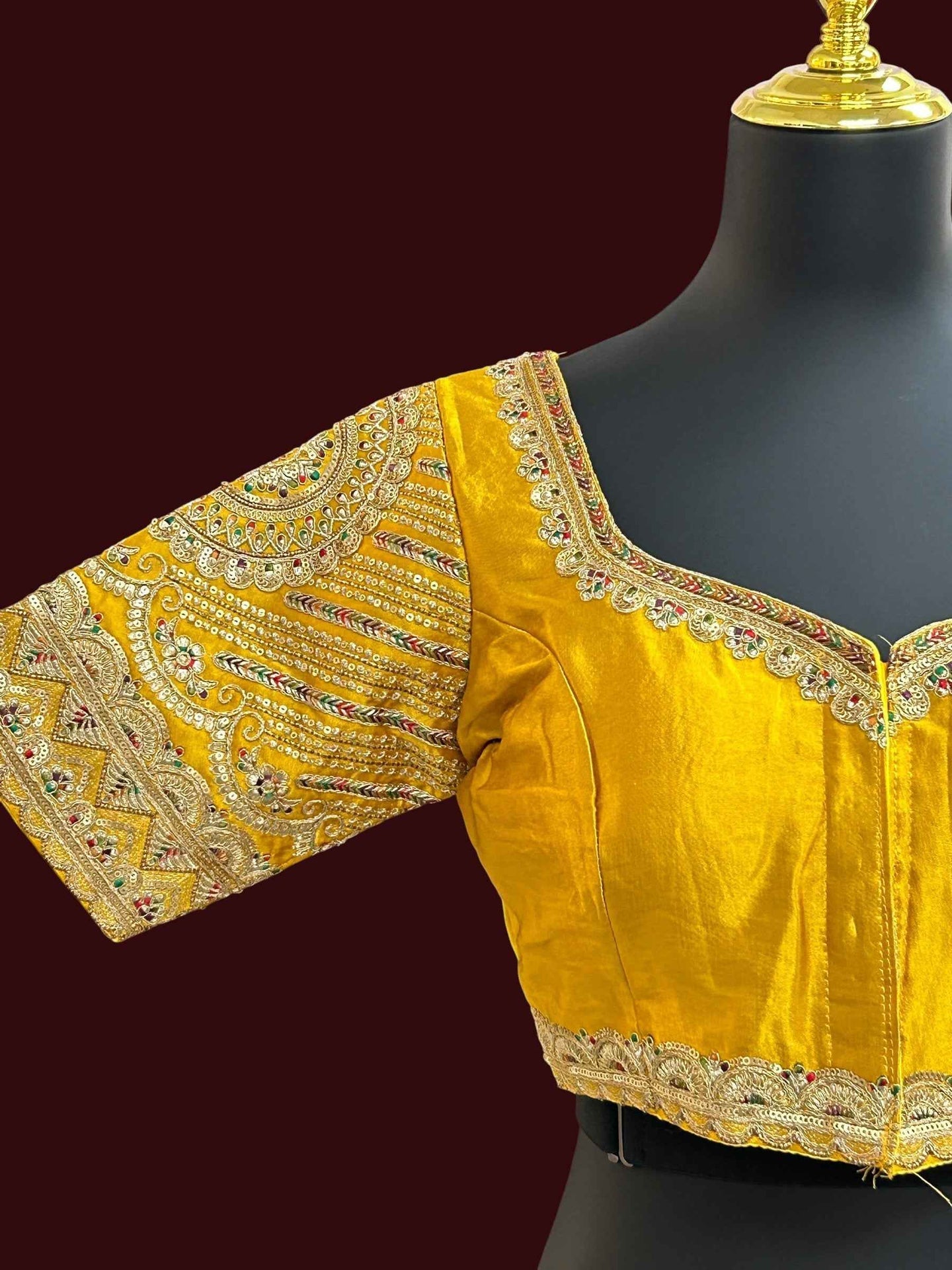 Silk party wear blouse
