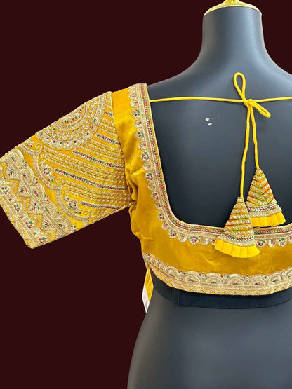 Silk party wear blouse