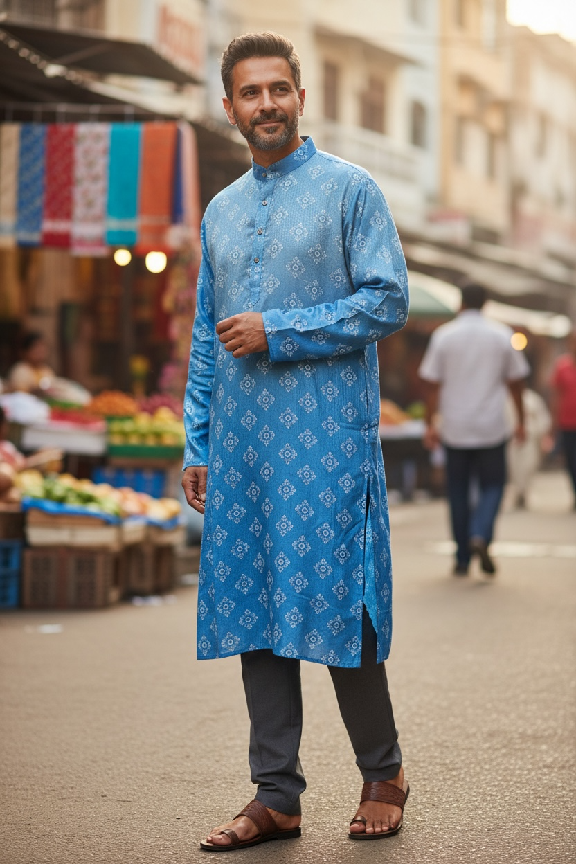 Cotton Kurta with white pant