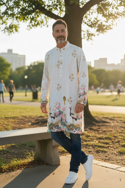 Digital print kurta for men
