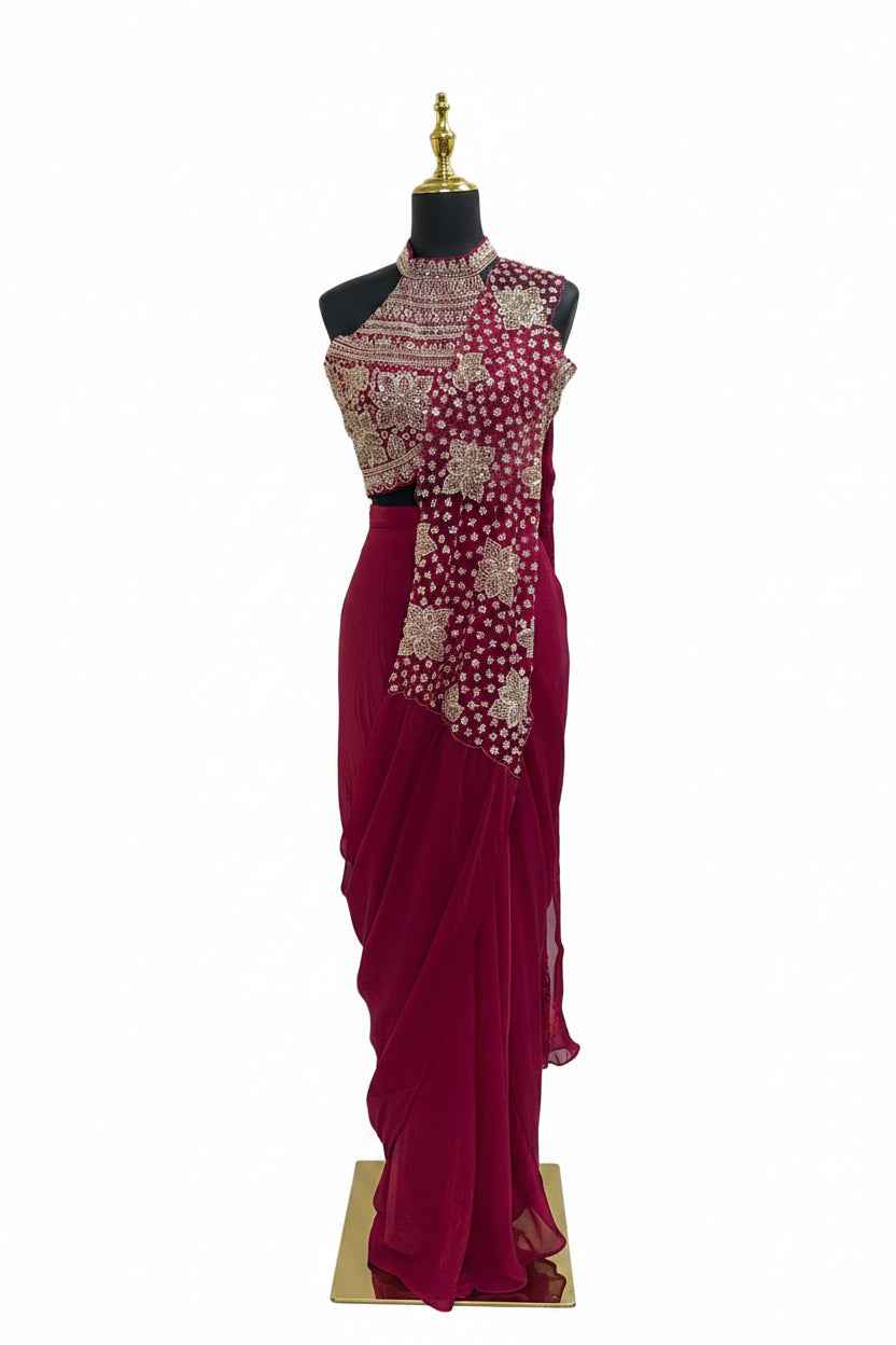 Readymade saree / pre pleated saree