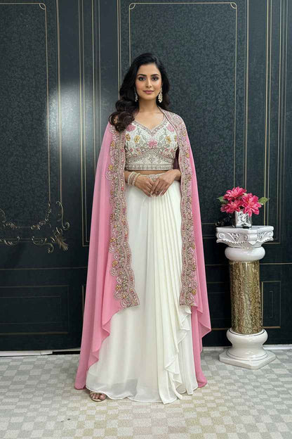 Lehenga saree : pink