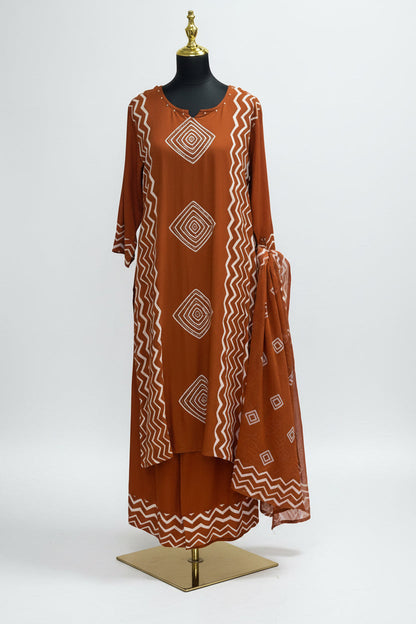 Rayon cotton Kurti palazzo set