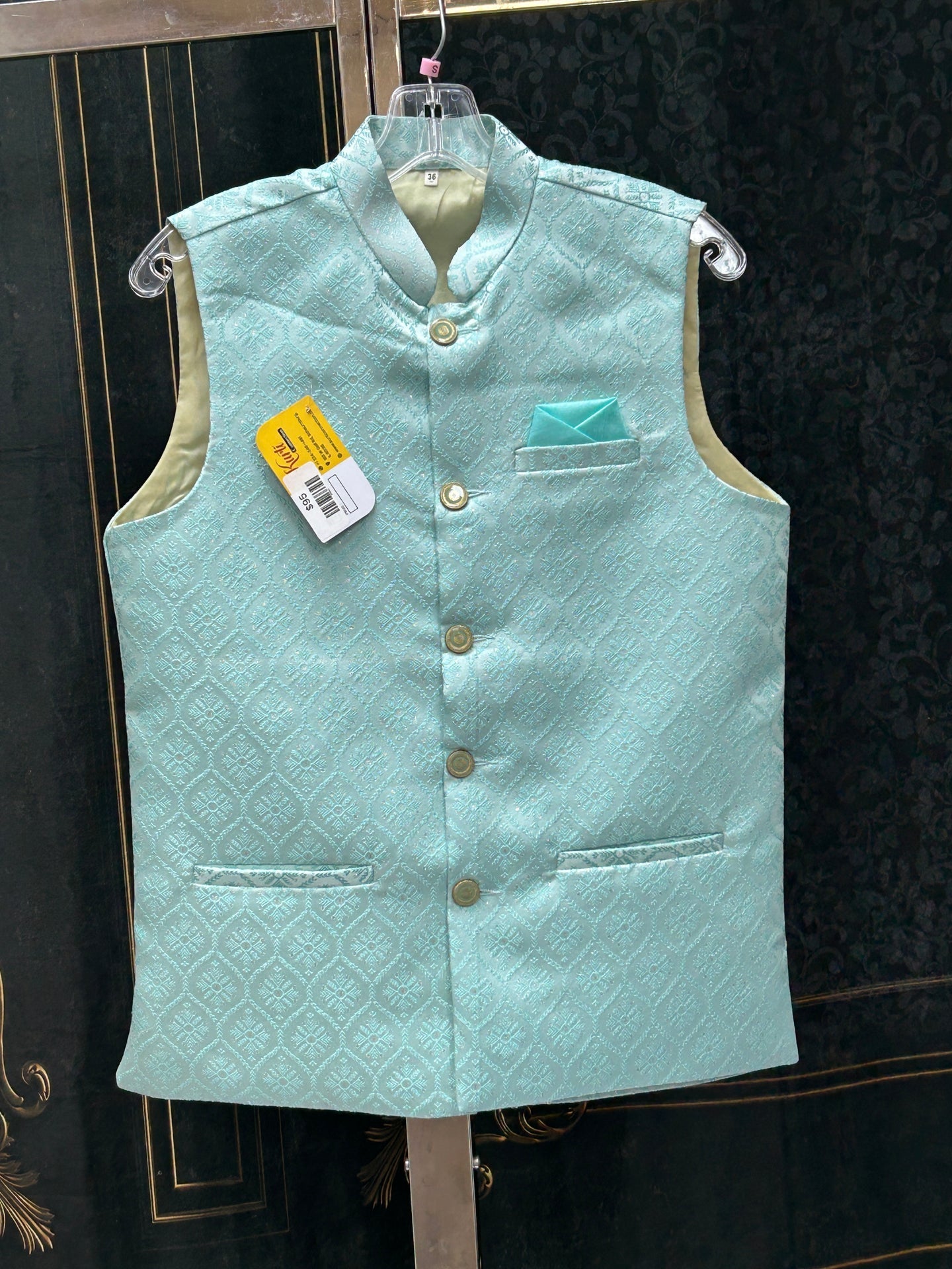 Light blue jacket for men’s kurta