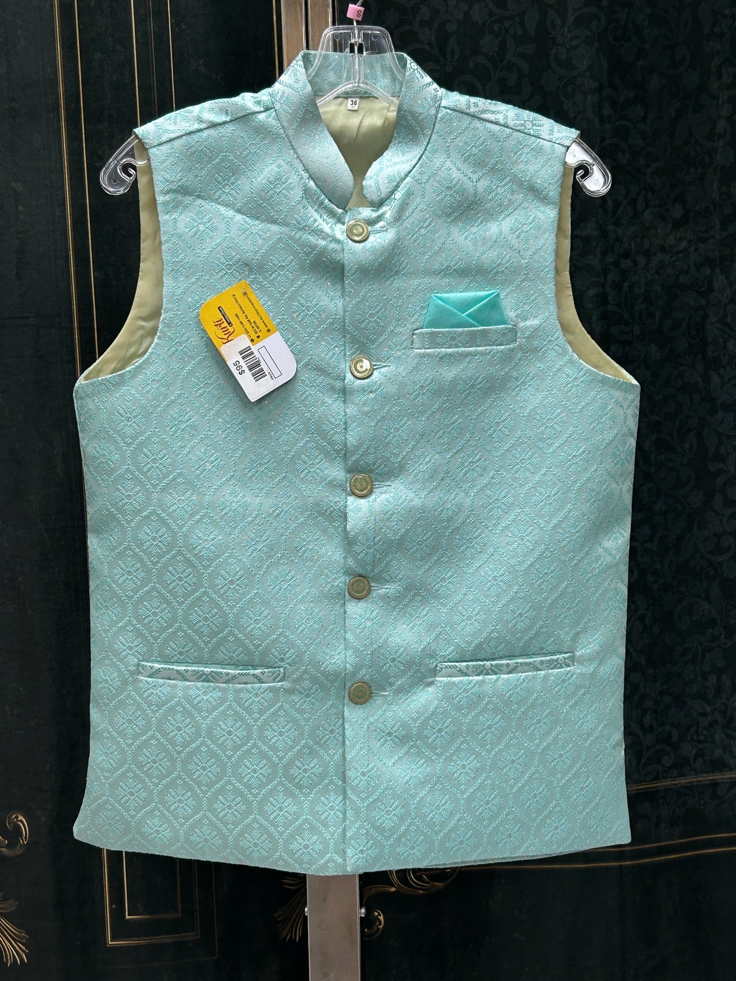 Light blue jacket for men’s kurta