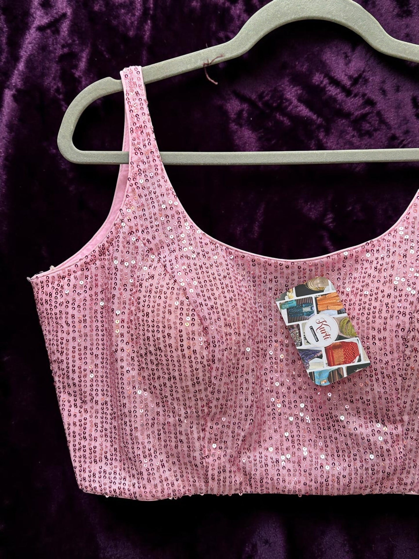 Pink Shimmer blouse : Sleeveless