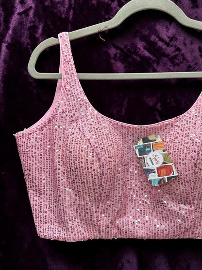 Pink Shimmer blouse : Sleeveless