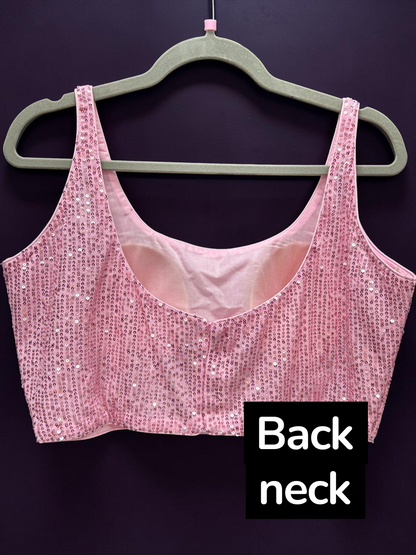 Pink Shimmer blouse : Sleeveless