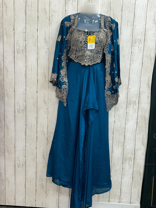 Chinon silk lehenga Choli set with jacket