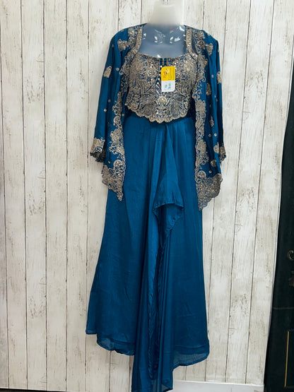 Chinon silk lehenga Choli set with jacket